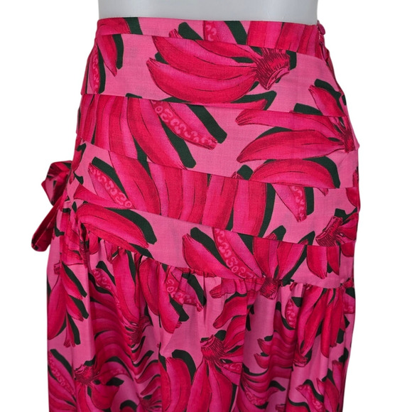 HT 360 Collective Hawiian Banana's Novelty Design Maxi Skirt Women's S NWOT - Picture 4 of 7